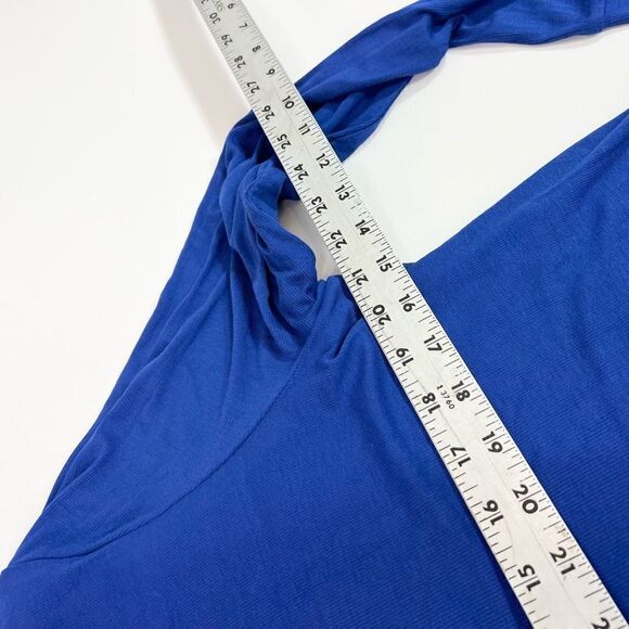 Universal Standard Foundation Turtleneck Top Womens Large Blue Long Sleeve - Picture 6 of 11